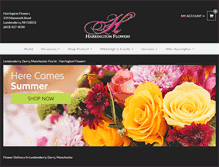 Tablet Screenshot of harringtonflowers.com